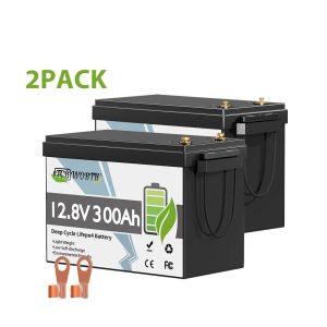 12V 300Ah Lithium LiFePO4 Battery,Smart 200A BMS,Rechargeable Lithium Battery